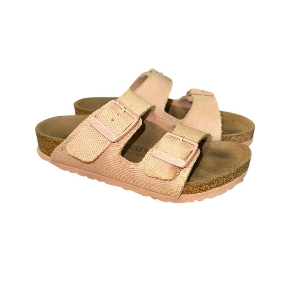 Birkenstock Kids Arizona Sandals Pink Double Strap EU 27 Cork Footbed Slides